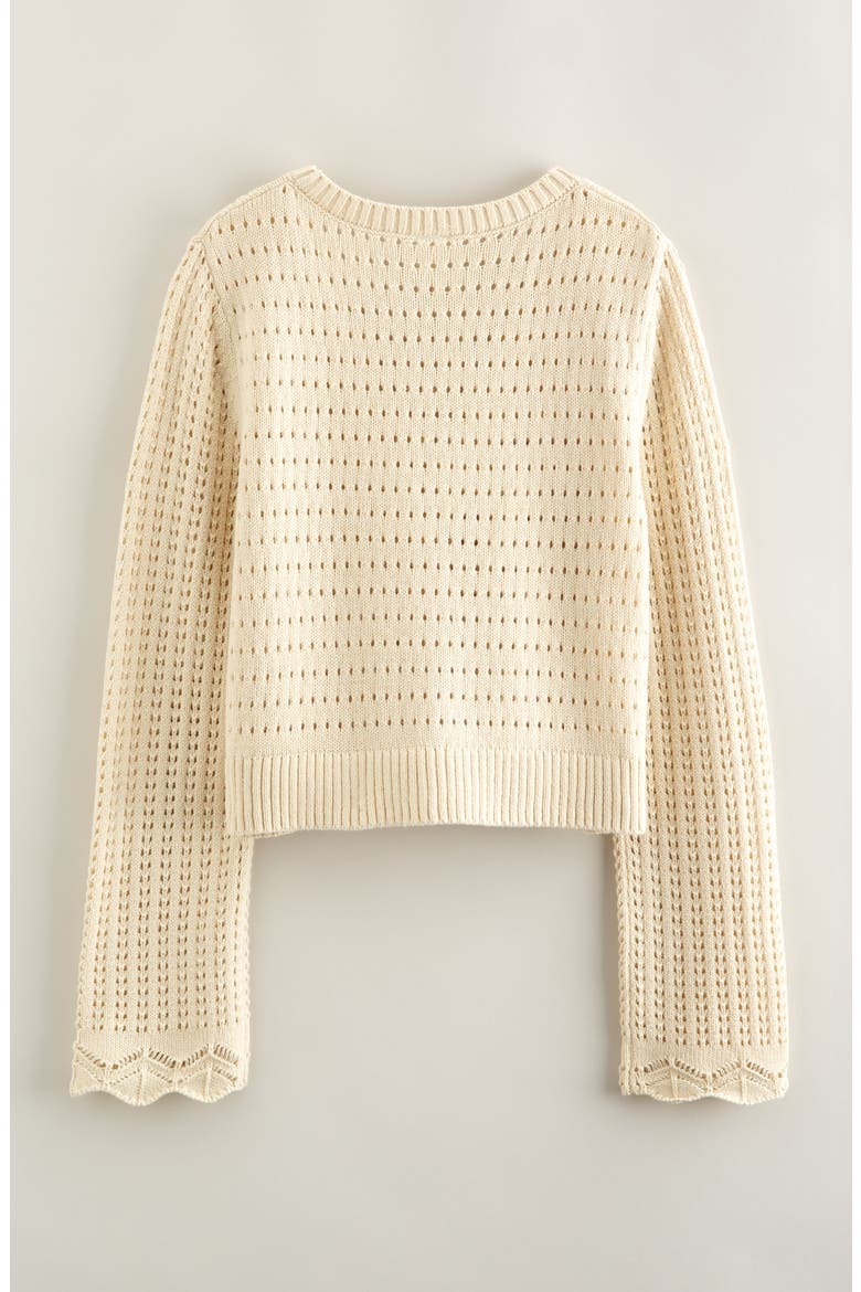 Kids' Mixed Stitch Cardigan, Alternate, color, BEIGE ANGORA