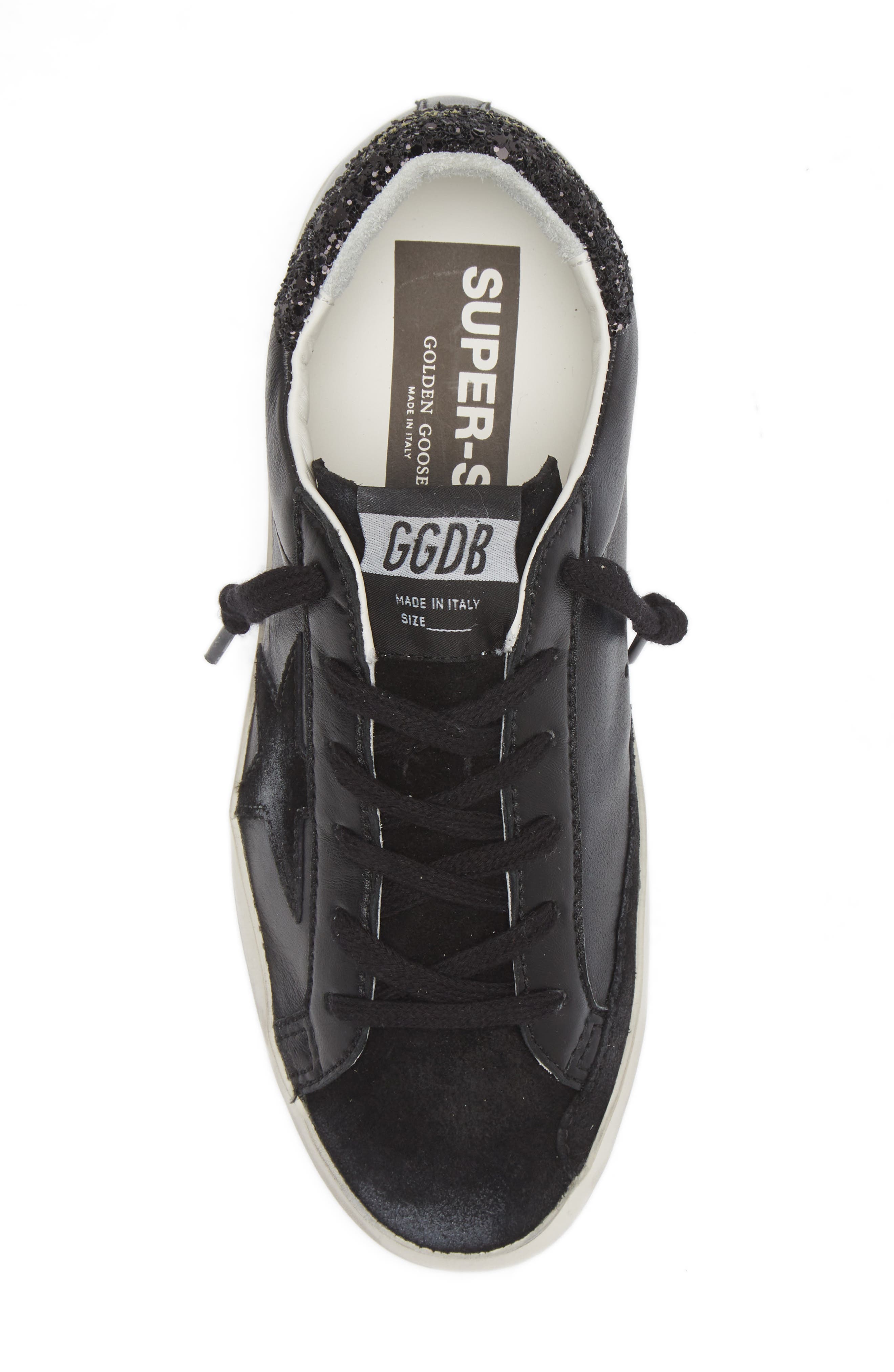 Golden Goose Super-Star Low Top Sneaker, Alternate, color, Black