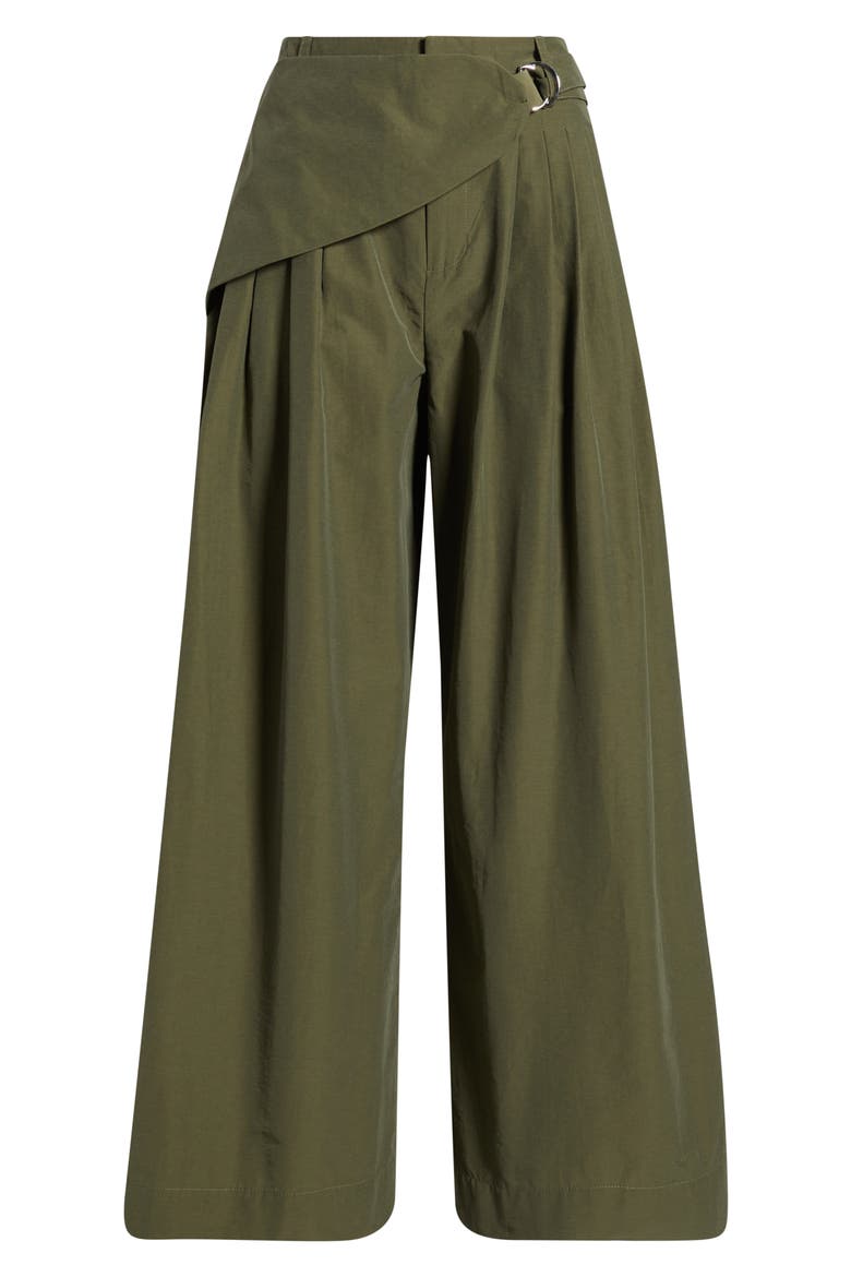 Fabia Pleated Wide Leg Pants, Alternate, color, KHAKI