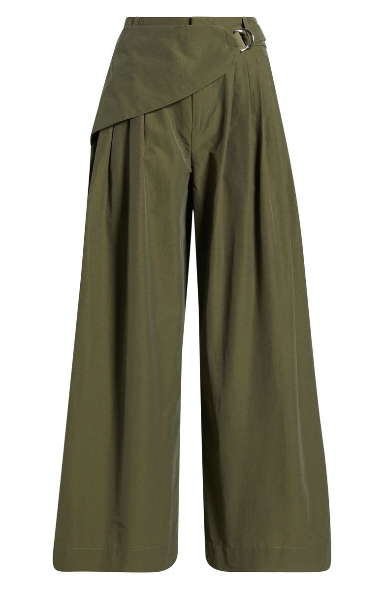 Damson Madder Fabia Pleated Wide Leg Pants, Alternate, color, Khaki