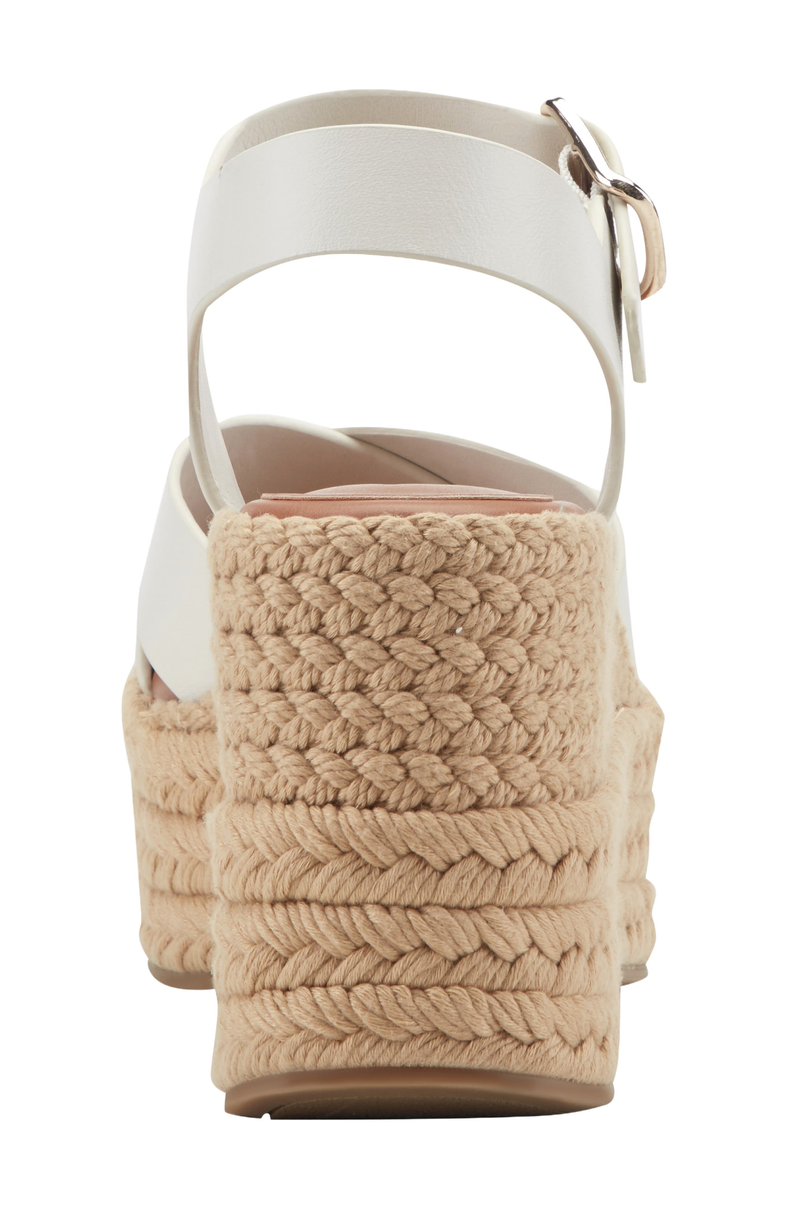 Pasion Espadrille Ankle Strap Platform Wedge Sandal, Alternate, color, IVORY