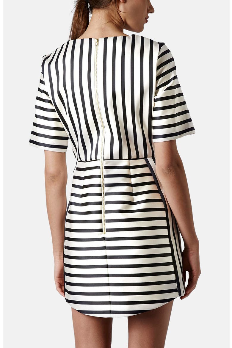 Stripe A-Line Dress, Alternate, color, GREY