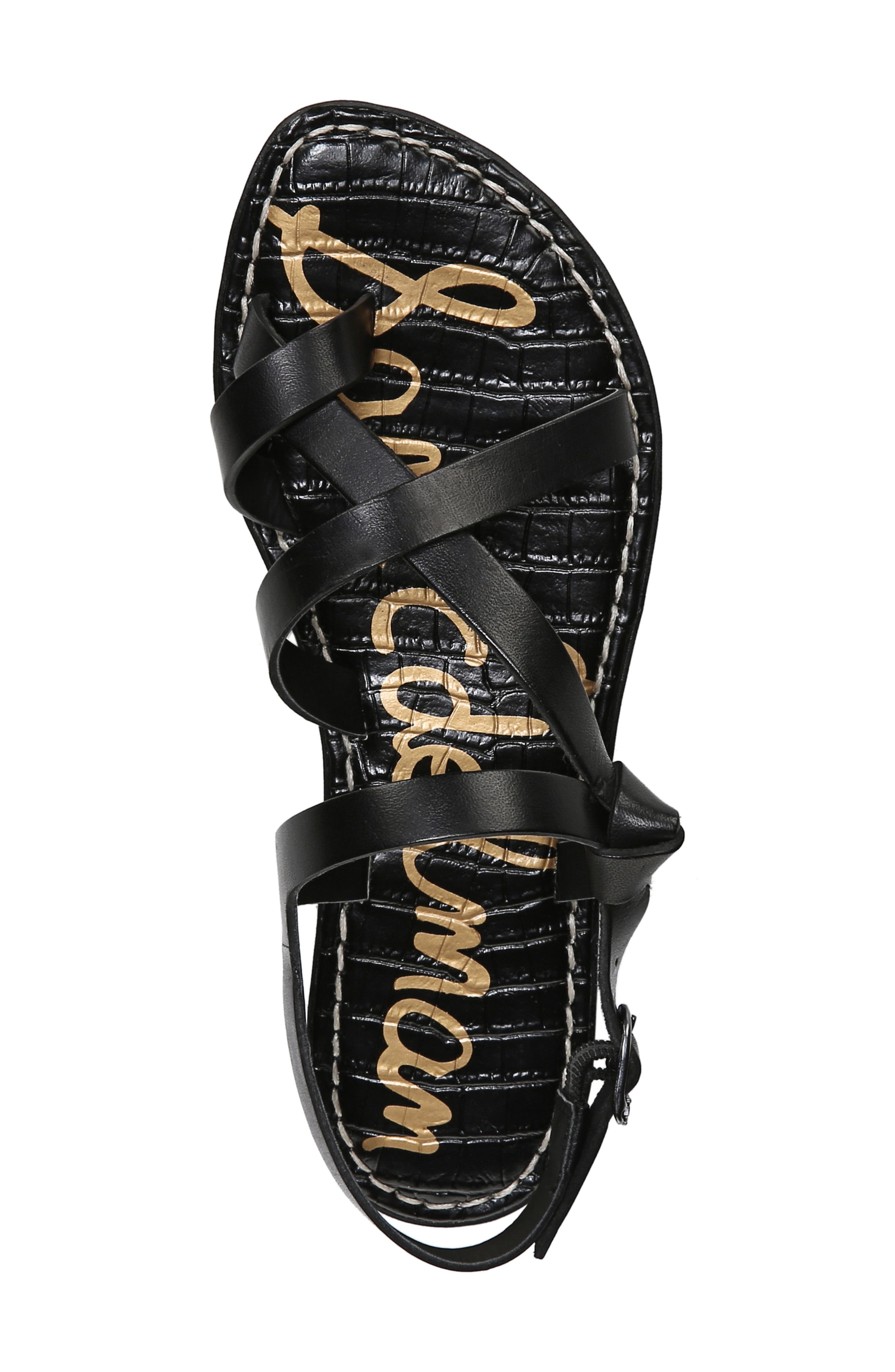 Gladis Strappy Sandal, Alternate, color, BLACK LEATHER