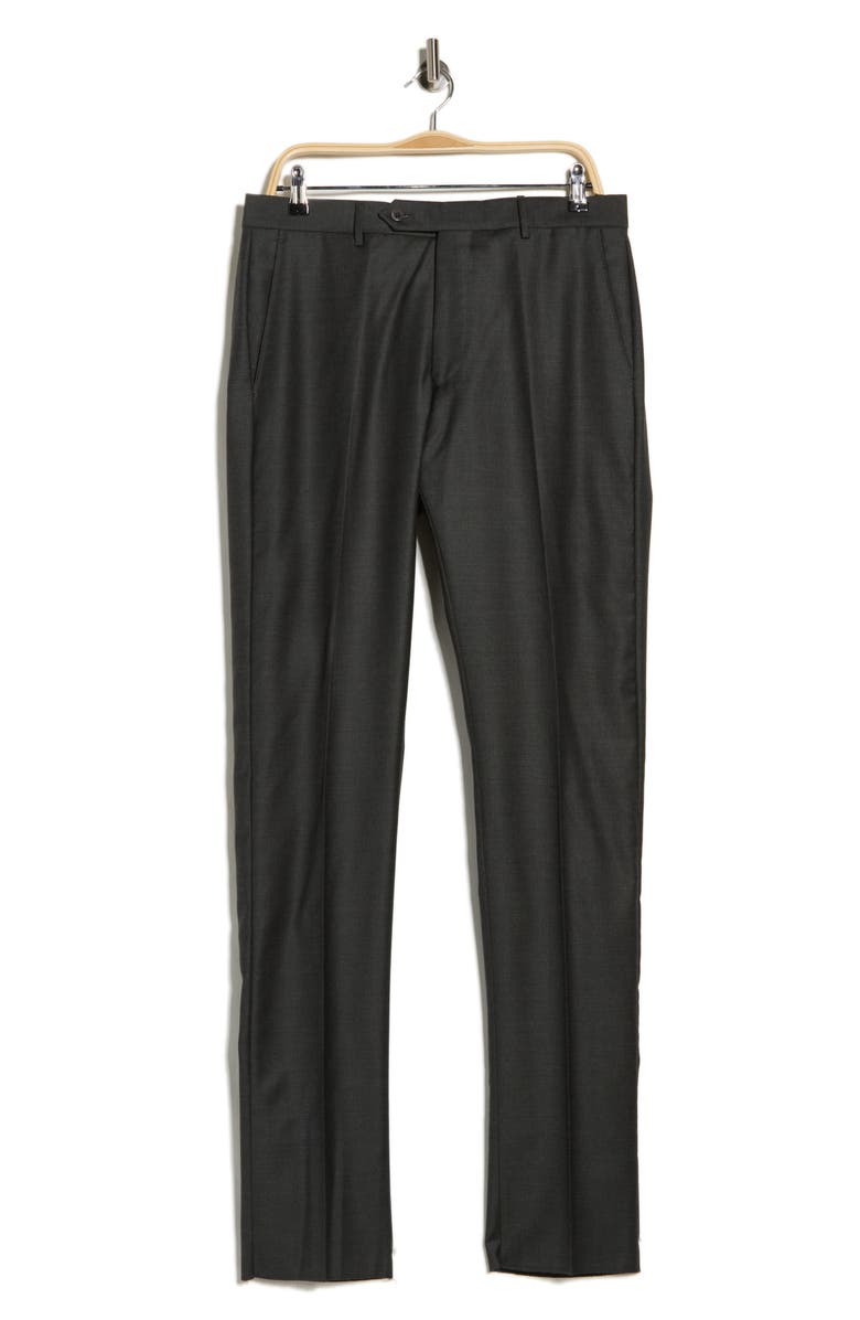 Zanella Noah Classic Serge Wool Straight Leg Pants, Alternate, color, Green