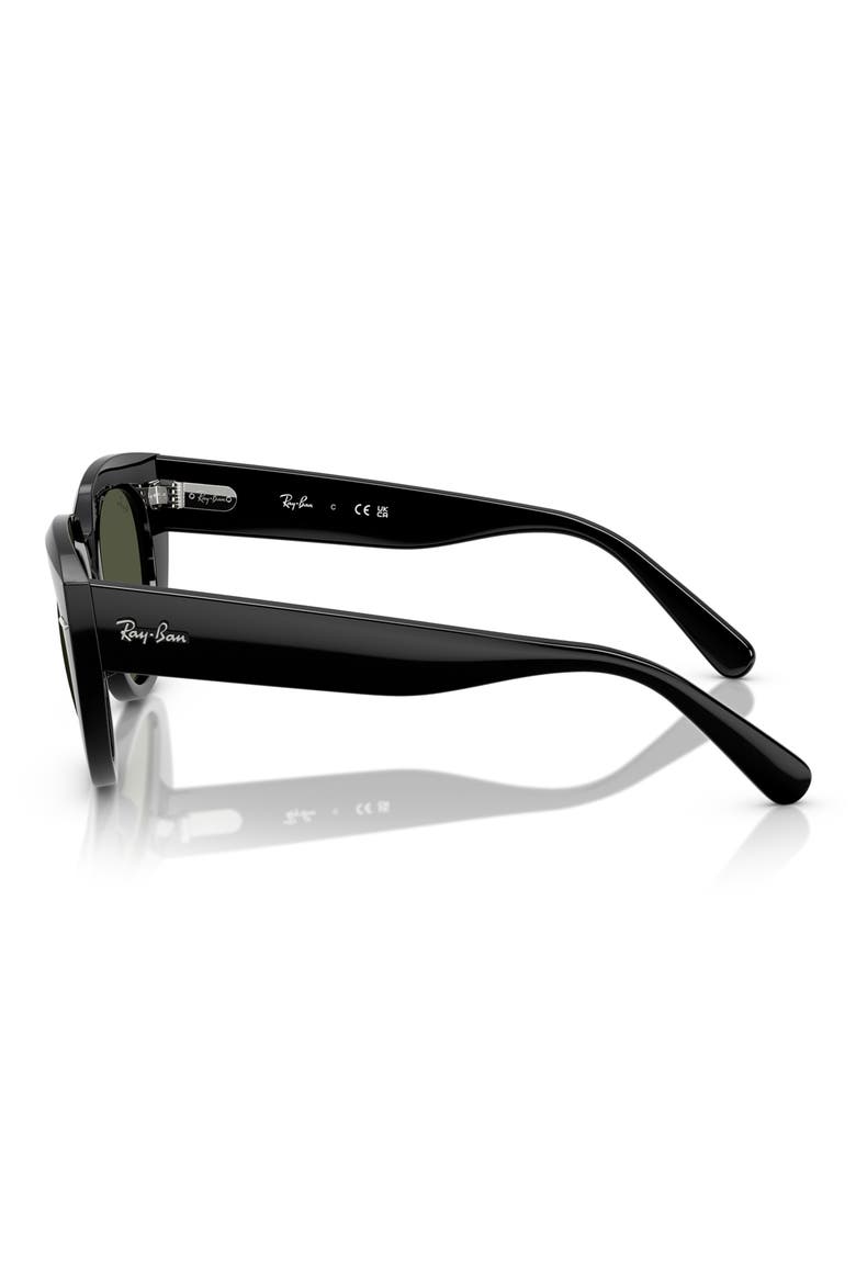 52mm Square Sunglasses, Alternate, color, BLACK