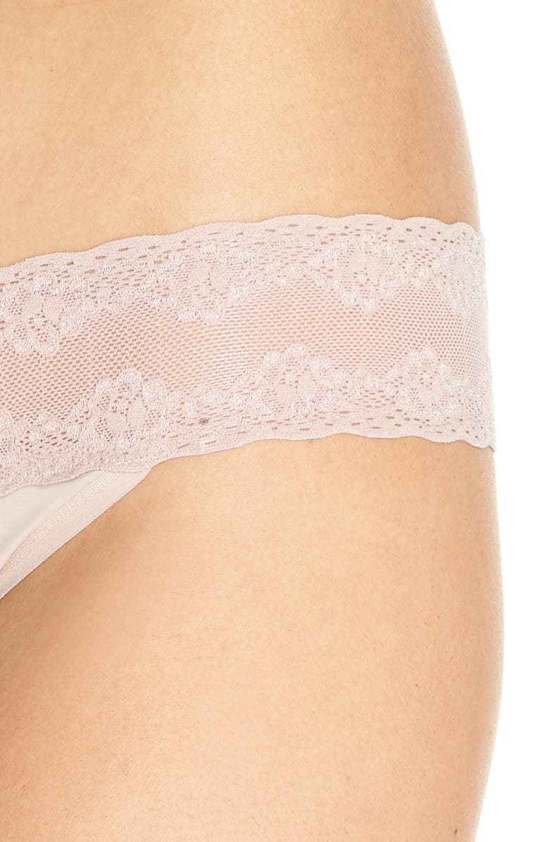 Natori Bliss Perfection Thong, Alternate, color, Rose Beige