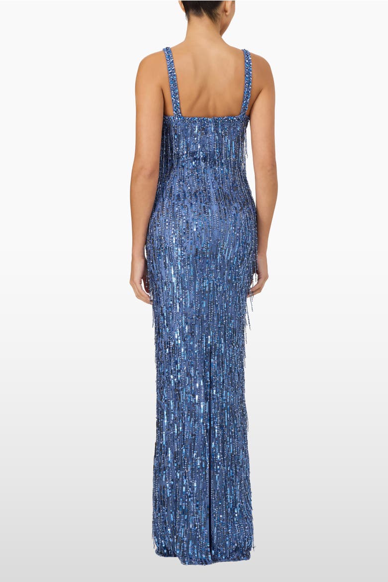 Fleur Embellished Maxi Dress, Alternate, color, Denim