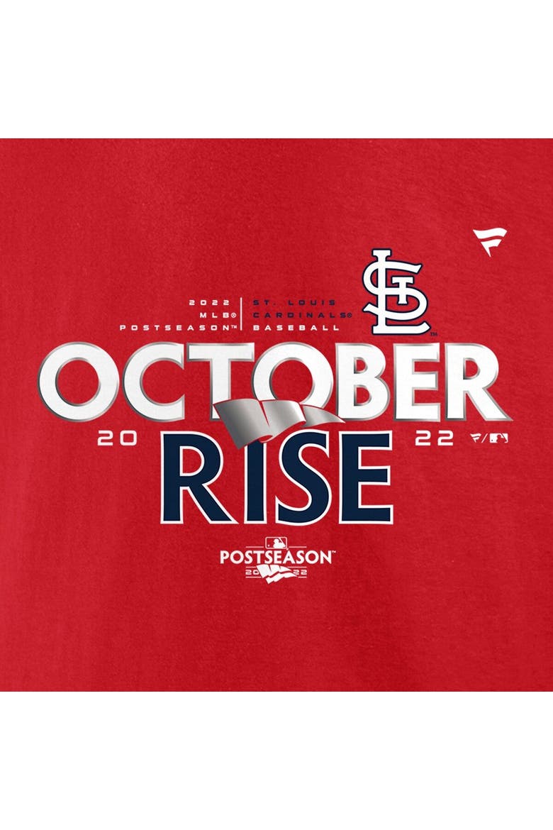 Men's Fanatics Branded Red St. Louis Cardinals 2022 Postseason Locker Room Big & Tall T-Shirt, Alternate, color, Red