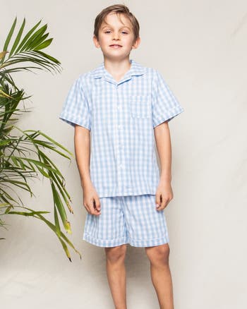 Gingham Check Short Two-Piece Pajamas