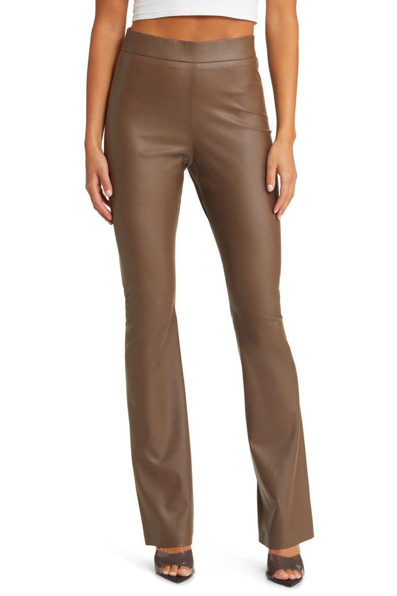 Hoyt Mini Bootcut Faux Leather Pants, Main, color, MOVE FORWARD