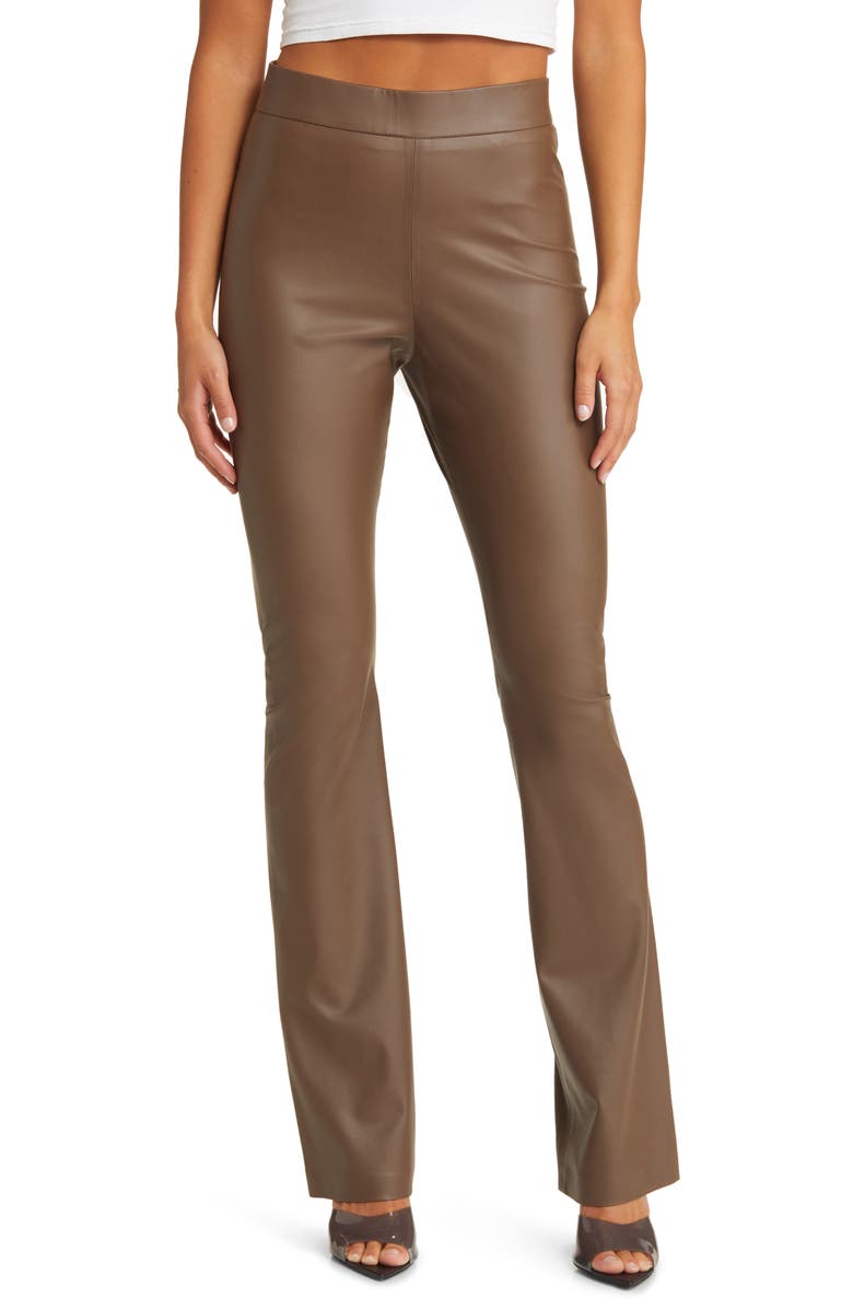 BLANKNYC Hoyt Mini Bootcut Faux Leather Pants, Main, color, Move Forward