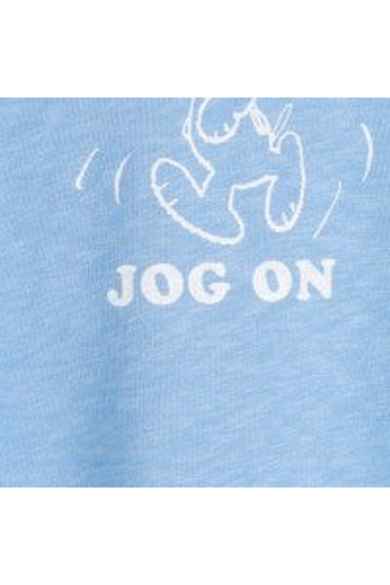 Snoopy Graphic Jog On Cotton Hoodie, Alternate, color, Sky Blue