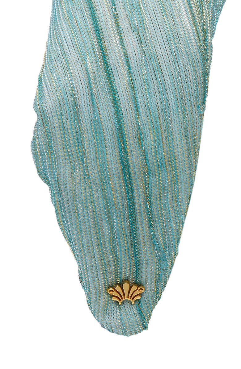 Lele Sadoughi Greta Shimmer Knotted Headband, Alternate, color, Jade Turquoise