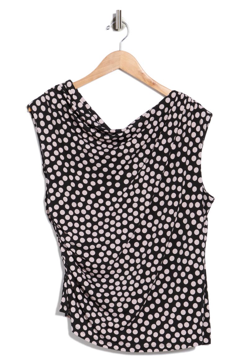 Asymmetric One-Shoulder Top, Alternate, color, BLACK/ BLUSH