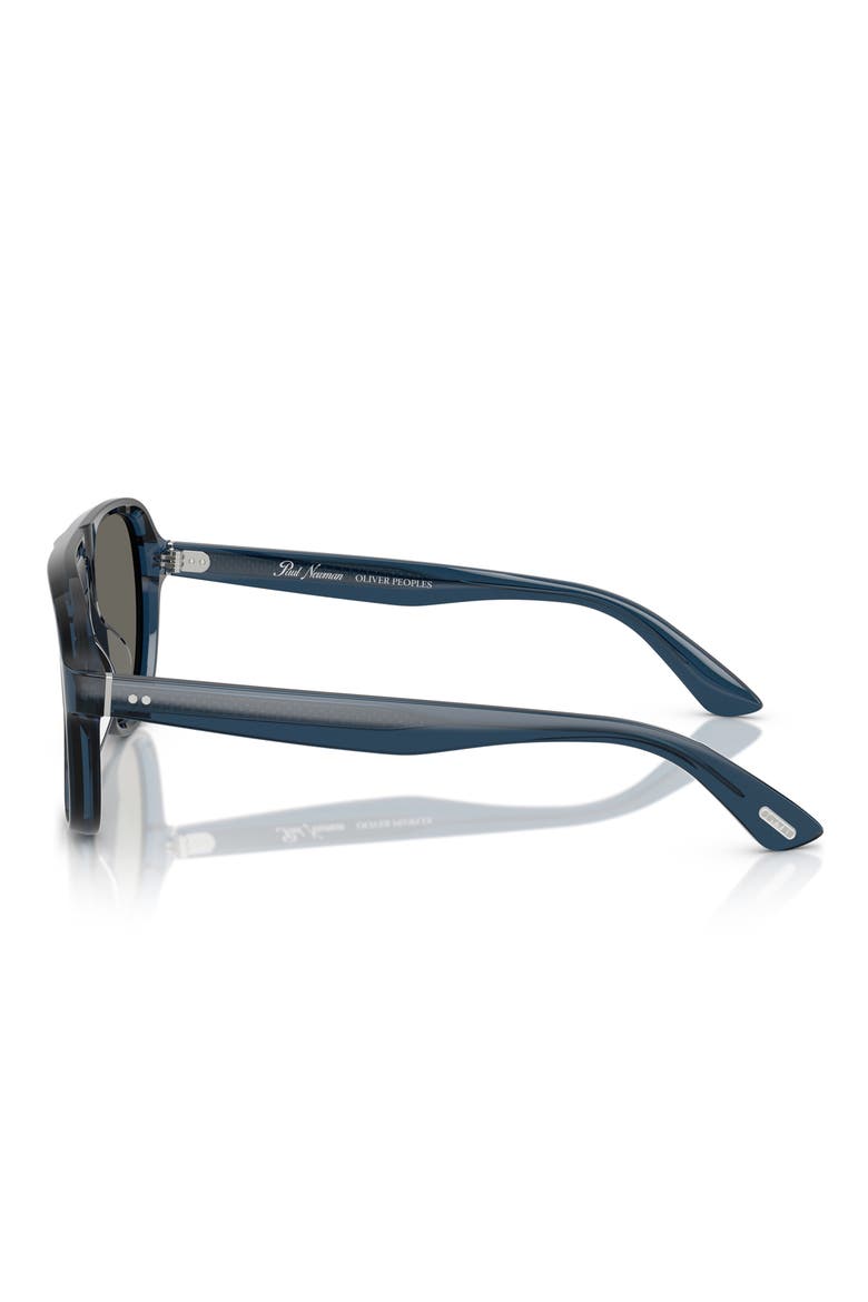 Paul Newman 57mm Pilot Sunglasses, Alternate, color, NEWMAN BLUE / CARBON GREY