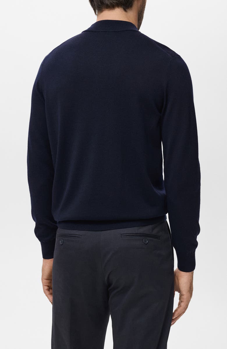 MANGO Turtleneck Wool Sweater, Alternate, color, Navy