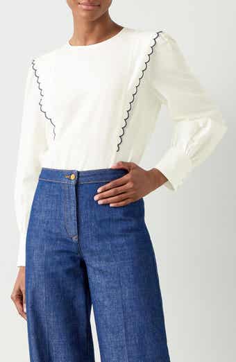 LK Bennett Isabella Scallop Trim Shirt