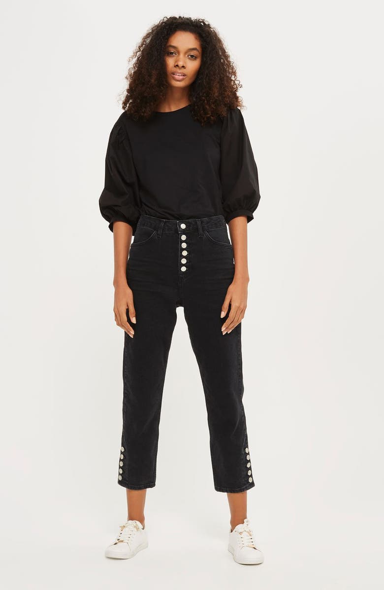 Topshop Balloon Sleeve Tee, Alternate, color,