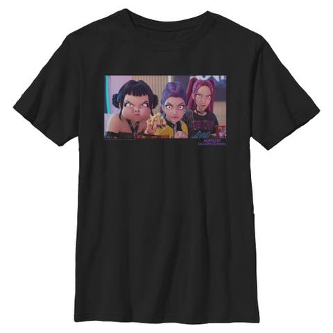 Boy's KPop Demon Hunters Angry Trio Scene  Graphic T-Shirt