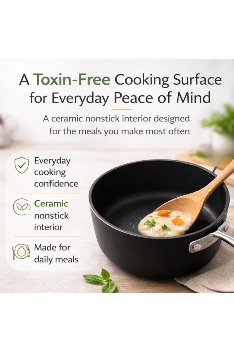 Maestro Non-Toxic Ceramic Non-Stick Cookware Set, Alternate, color, 12-Piece Set