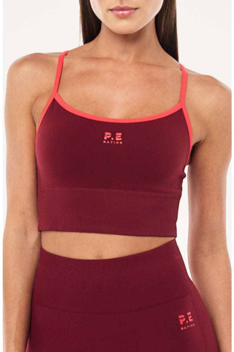 Release Seamless Crop Tank, Main, color, CABERNET / STRAWBERRY