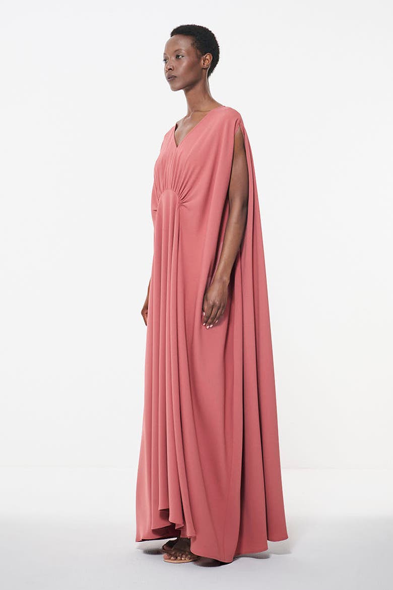 Gathered Marked Waist Dress, Alternate, color, Pink