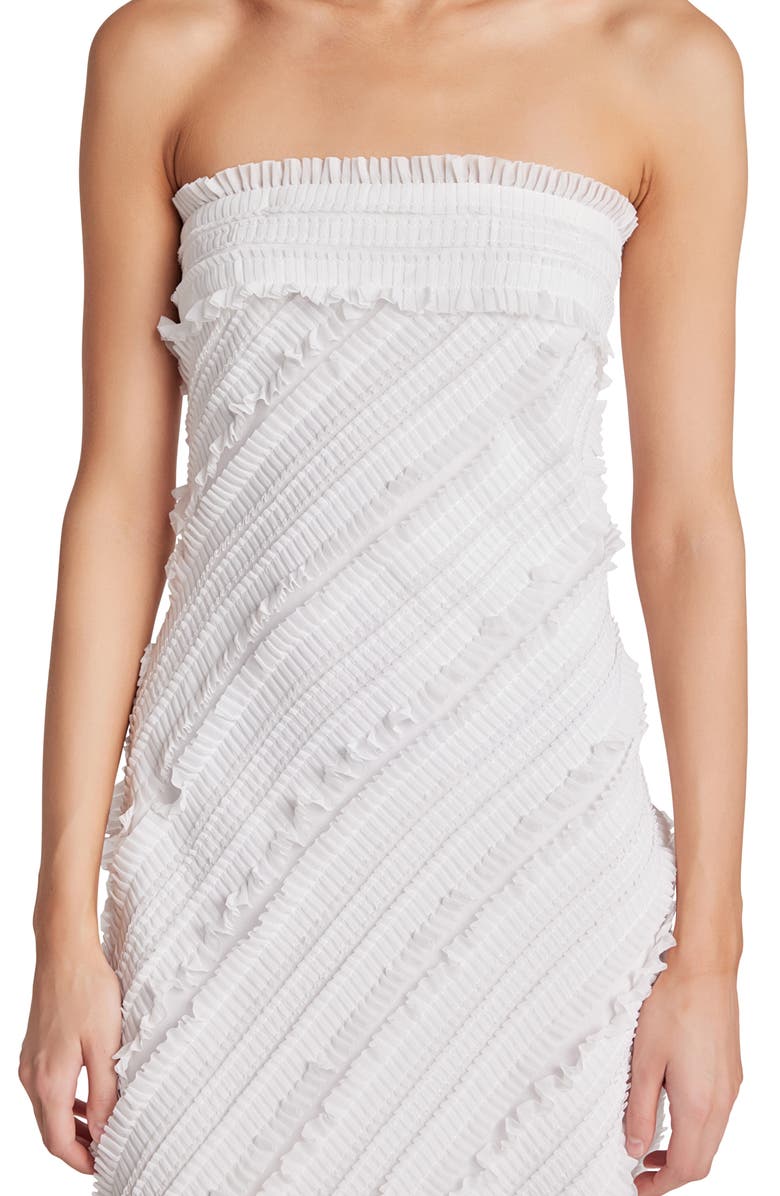 Endless Rose Ruffle Strapless Maxi Dress, Alternate, color, White