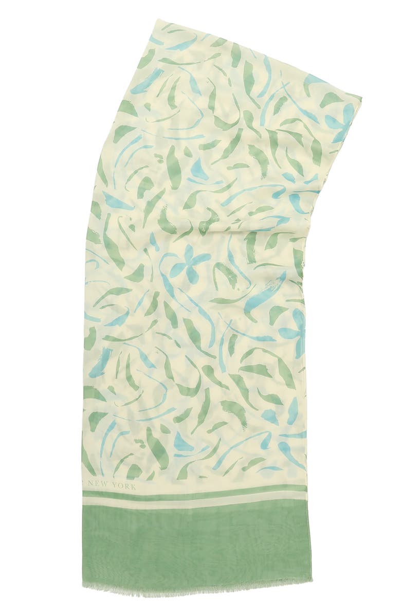 Kate Spade New York painters garden oblong scarf, Alternate, color, Green Multi