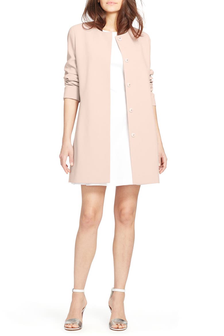 Collarless Crepe Topper, Alternate, color, BLUSH