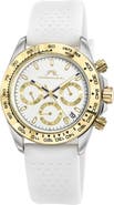 PORSAMO BLEU Women's Alexis Chronograph Sport White Silicone Watch, 37mm