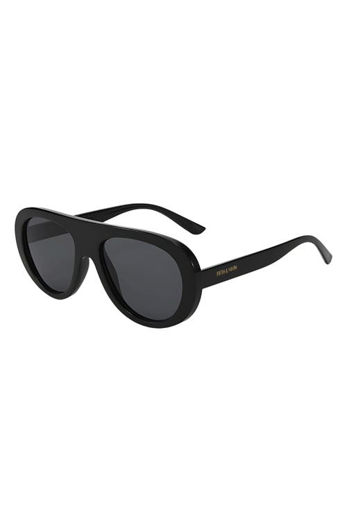 Fifth & Ninth Oeane 55mm Polarized Aviator Sunglasses In Black