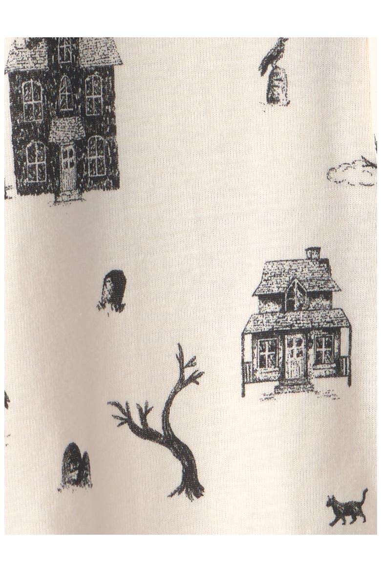 Print Organic Cotton One-Piece Pajamas, Alternate, color, LP SPOOKY
