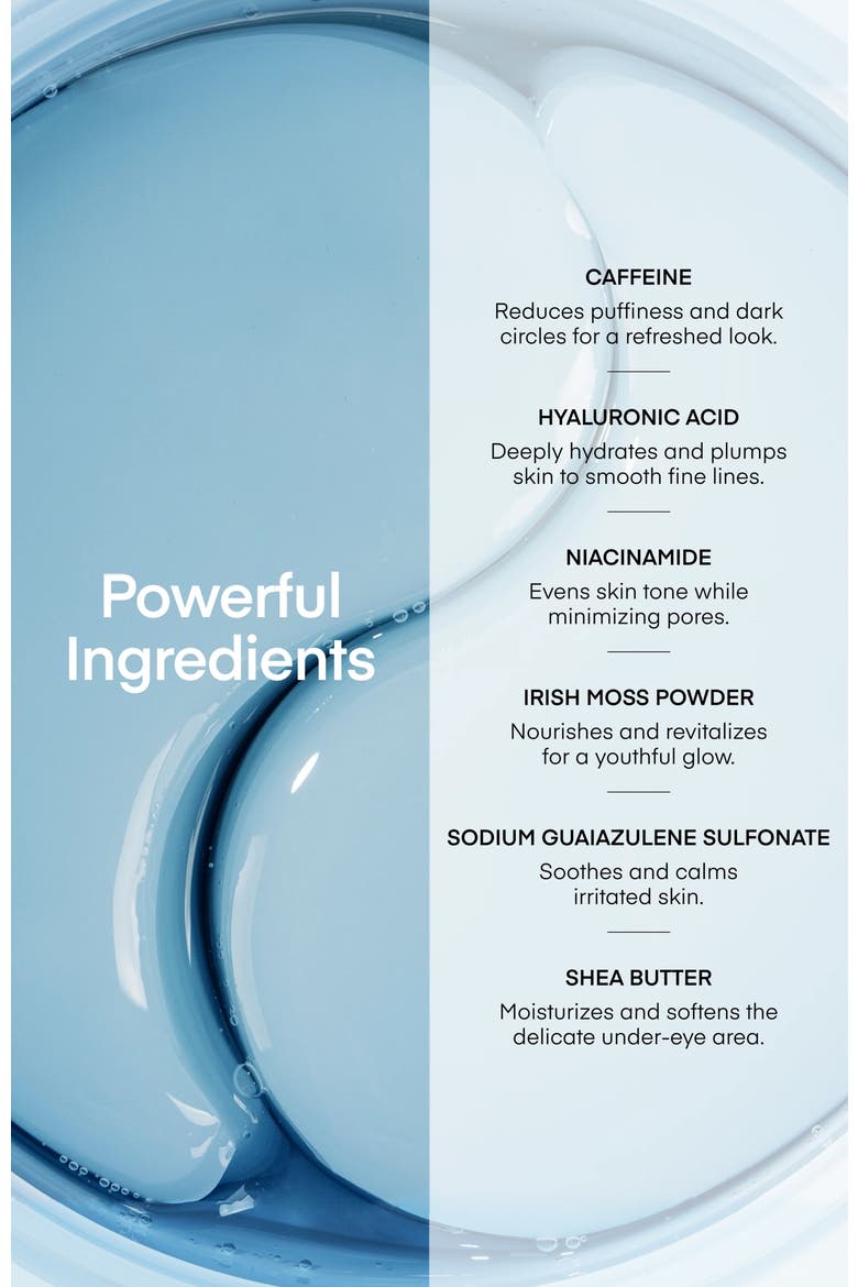 Caffeine Hyaluronic Acid Eye Gel Patch, Alternate, color, Blue