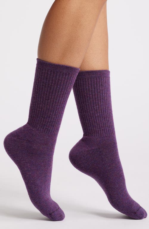 American Trench Supermerino Wool Blend Crew Socks in Autumn Plum 