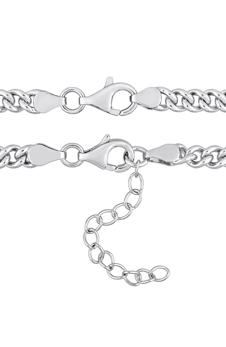 DELMAR Lab-Grown Blue Topaz Chain Bracelet & Pendant Necklace Set, Alternate, color,