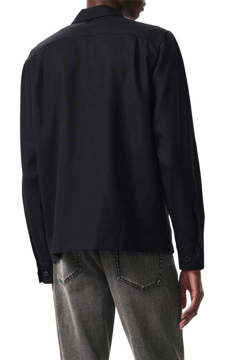 rag & bone Hyde Wool Blend Piqué Button-Up Shirt Jacket, Alternate, color, 