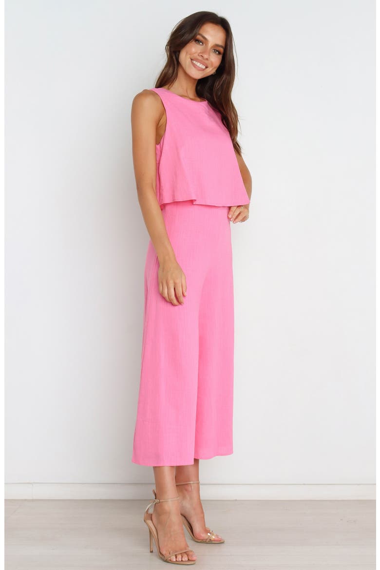 Sleeveless Popover Wide Leg Jumpsuit, Alternate, color, PINK