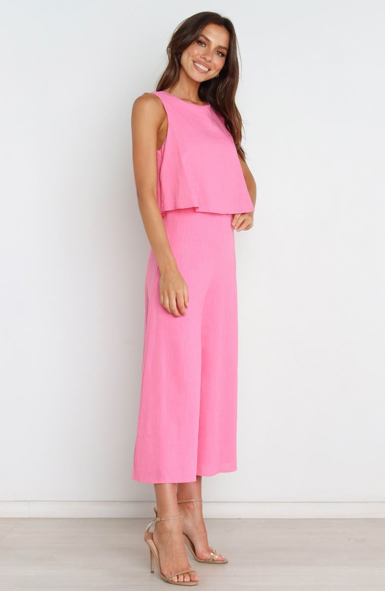 Petal & Pup Sleeveless Popover Wide Leg Jumpsuit, Alternate, color, Pink