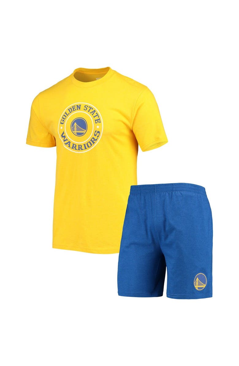 CONCEPTS SPORT Men's Concepts Sport Royal/Gold Golden State Warriors T-Shirt & Shorts Sleep Set, Alternate, color, 