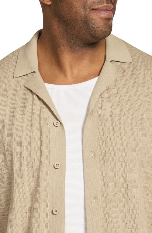 JOHNNY BIGG JOHNNY BIGG IBIZA SHORT SLEEVE CAMP COLLAR CARDIGAN