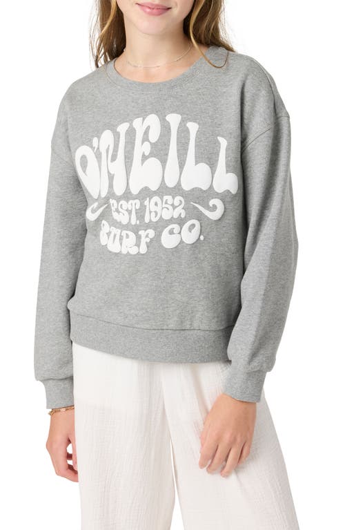 O'neill Kids' Ana Graphic Sweatshirt In Heather Ash