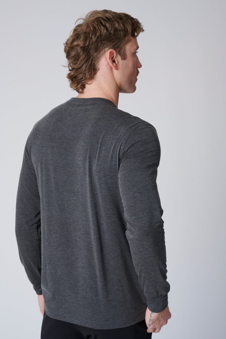 Long Sleeve Everyday T-Shirt, Alternate, color, Heathered Black