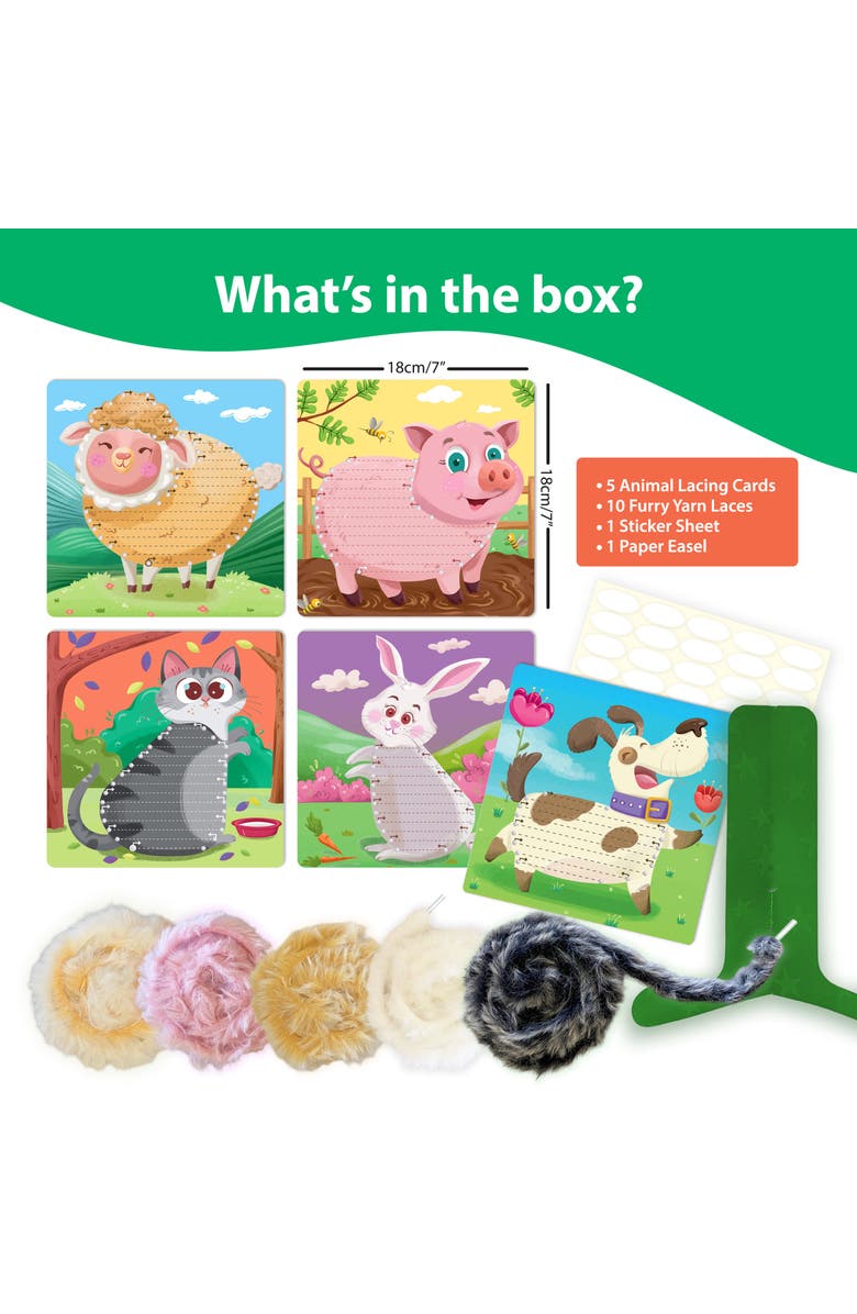 Chalk & Chuckles Lace Art Furry Animals Craft Activity, Alternate, color, NO COLOR