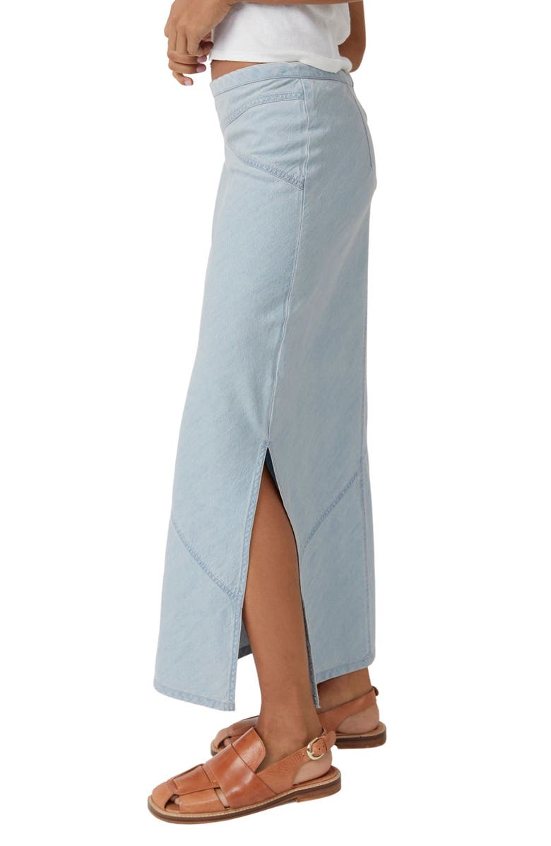 Free People Muse Moment Chambray Skirt, Alternate, color,