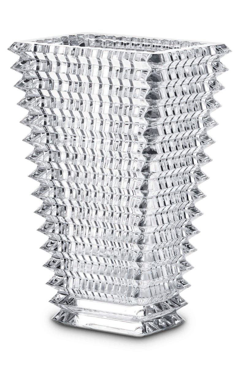 Baccarat Large Rectangular Eye Lead Crystal Vase, Main, color,
