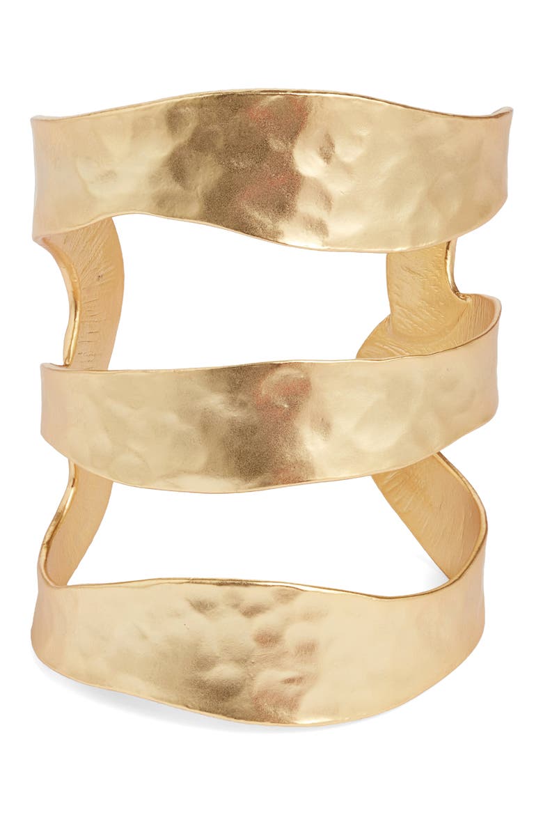 Stack Cuff Bracelet, Main, color, GOLD