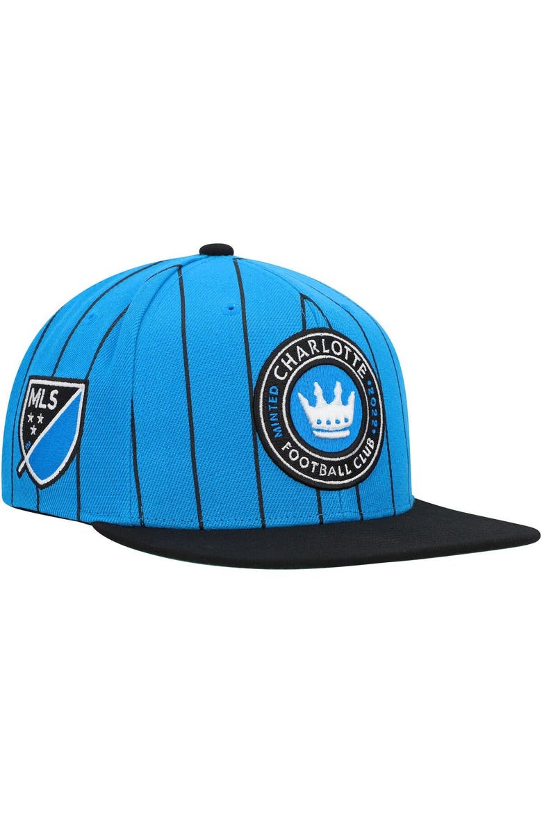 Men's Mitchell & Ness Light Blue Charlotte FC Team Pin Snapback Hat, Main, color, Light Blue