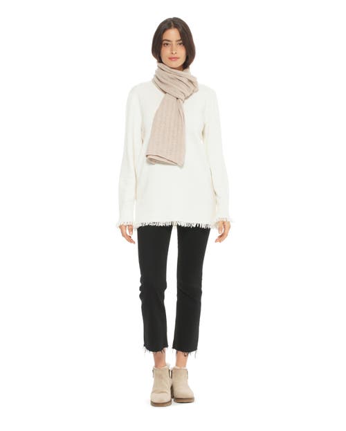 Monticelli Cashmere Pure Cashmere Plush-ribbed Scarf In Neutral