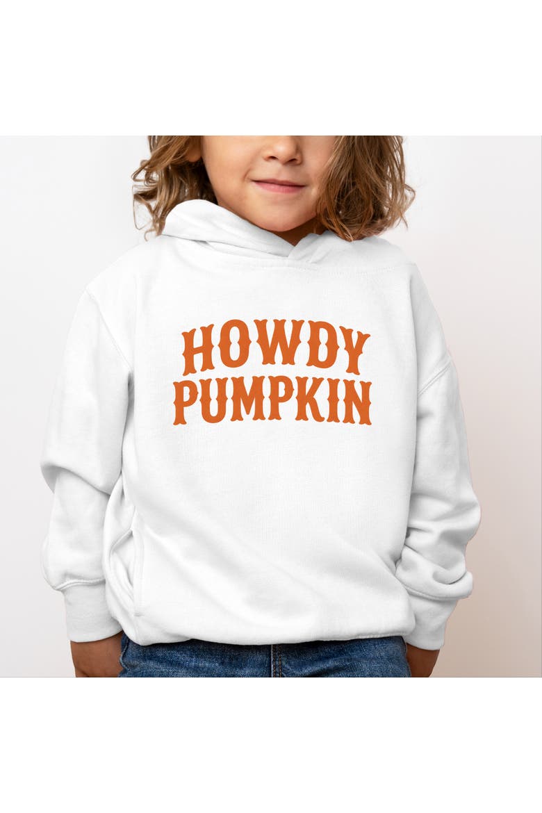 Howdy Pumpkin Western Toddler Hoodie, Main, color, White