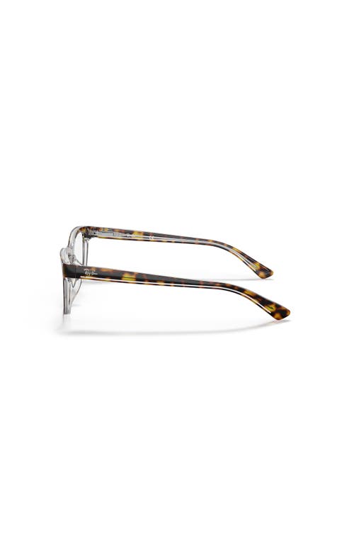 Ray Ban Ray-ban 48mm Square Optical Glasses In Brown